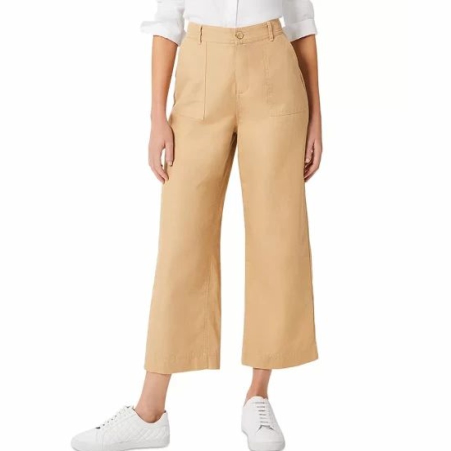 Pants * | Promo Hobbs London Dora Cropped Trousers Sand