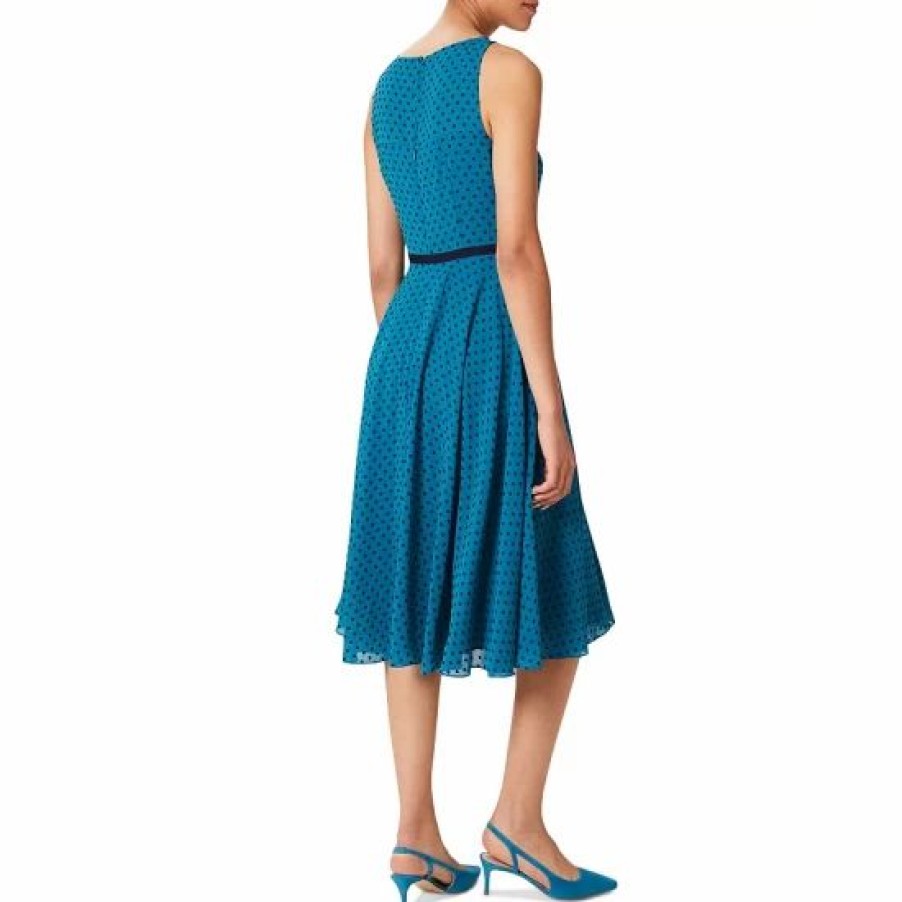 Dress * | Top 10 Hobbs London Della Dress Jade Blue