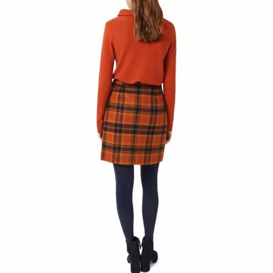 Skirt * | Coupon Hobbs London Ruthie Skirt Orange Navy