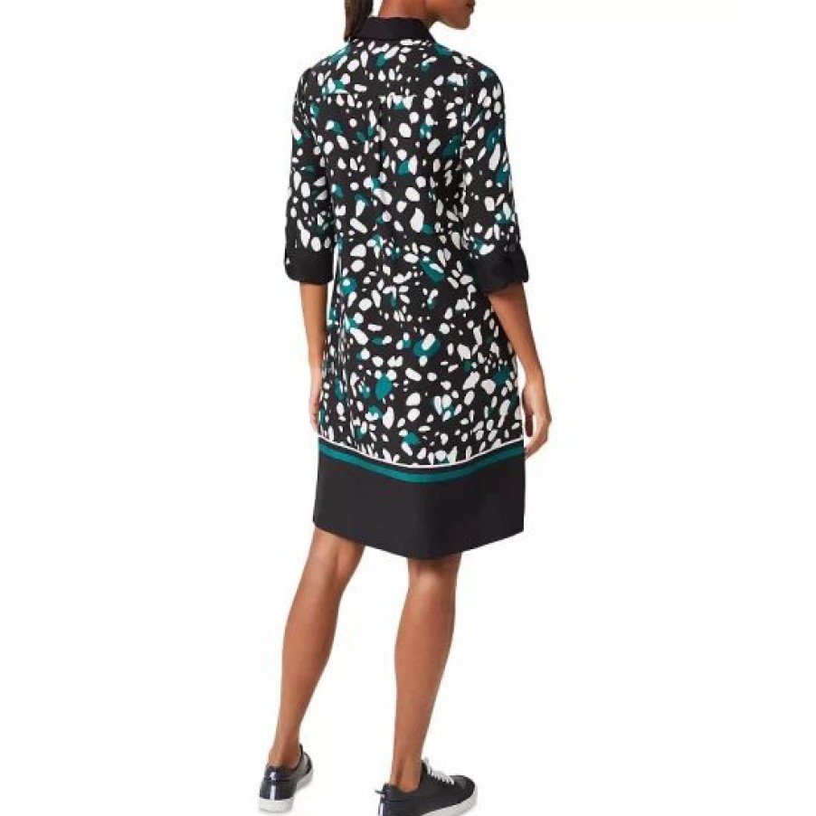 Dress * | Top 10 Hobbs London Marci Printed Tunic Dress Black Multi