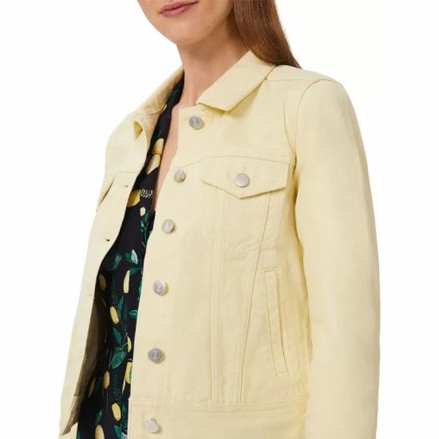 Jacket * | Buy Hobbs London Mariam Denim Jacket Pale Yellow