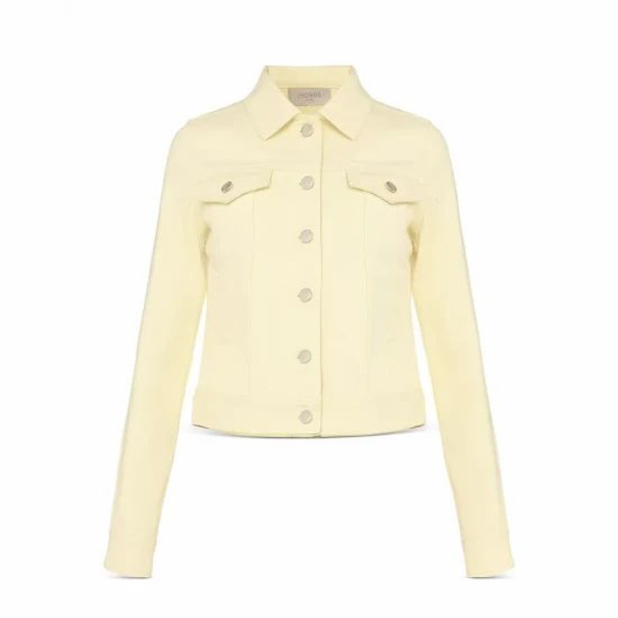 Jacket * | Buy Hobbs London Mariam Denim Jacket Pale Yellow