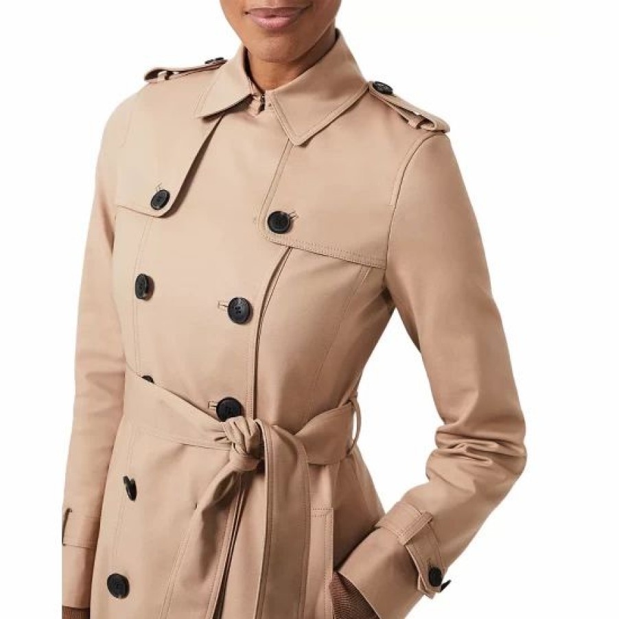 Coat * | Discount Hobbs London Saskia Trench Coat Tan