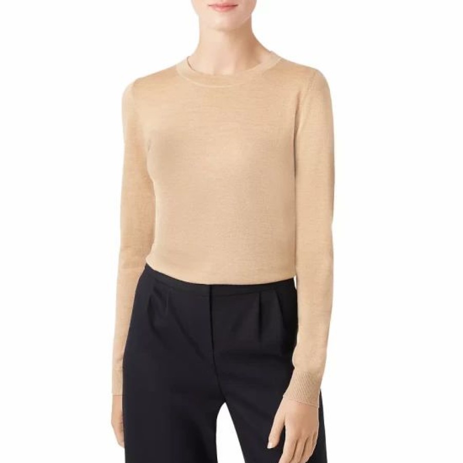 Sweater * | Discount Hobbs London Penny Merino Wool Sweater Camel