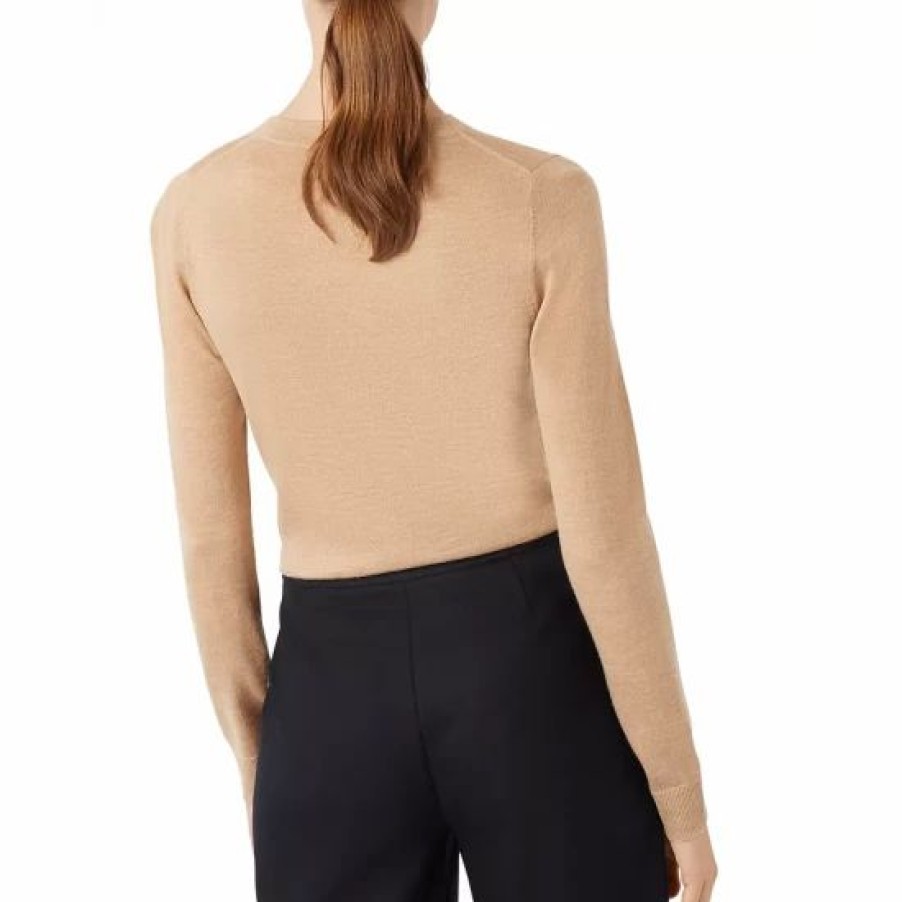 Sweater * | Discount Hobbs London Penny Merino Wool Sweater Camel